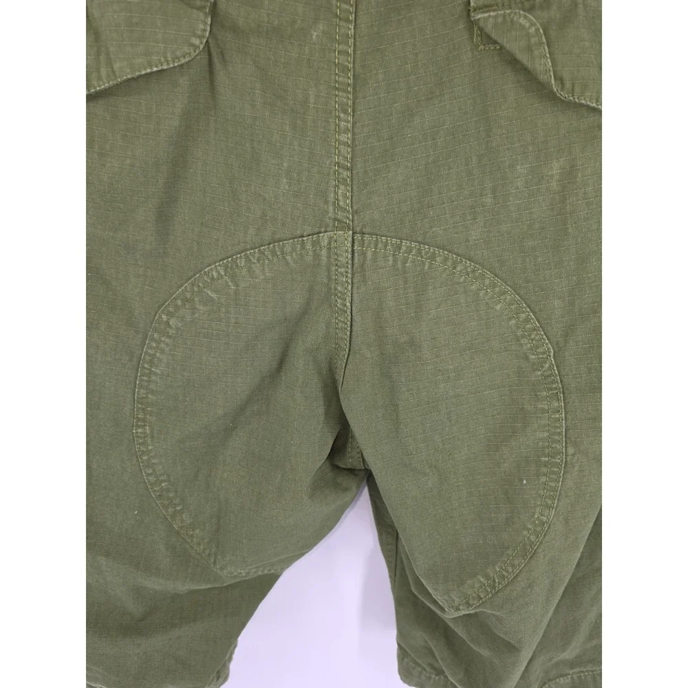Rocawear Vintage Cargo Shorts Green Utility Pockets Distressed Hip Hop Sz 42